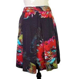 Trina Turk Julienne Trousdale Floral Pleated Skirt Knee Length Size 0